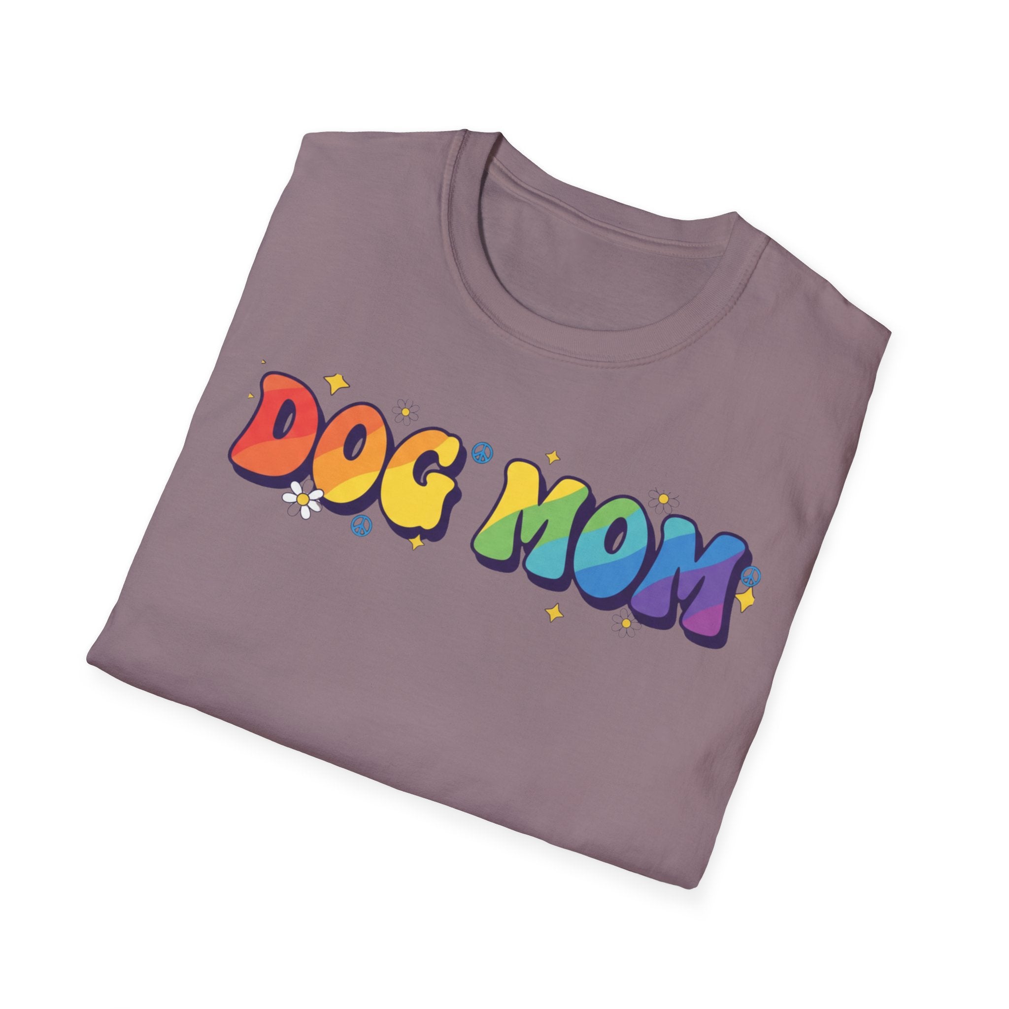 Rainbow Dog Mom T.-Shirt