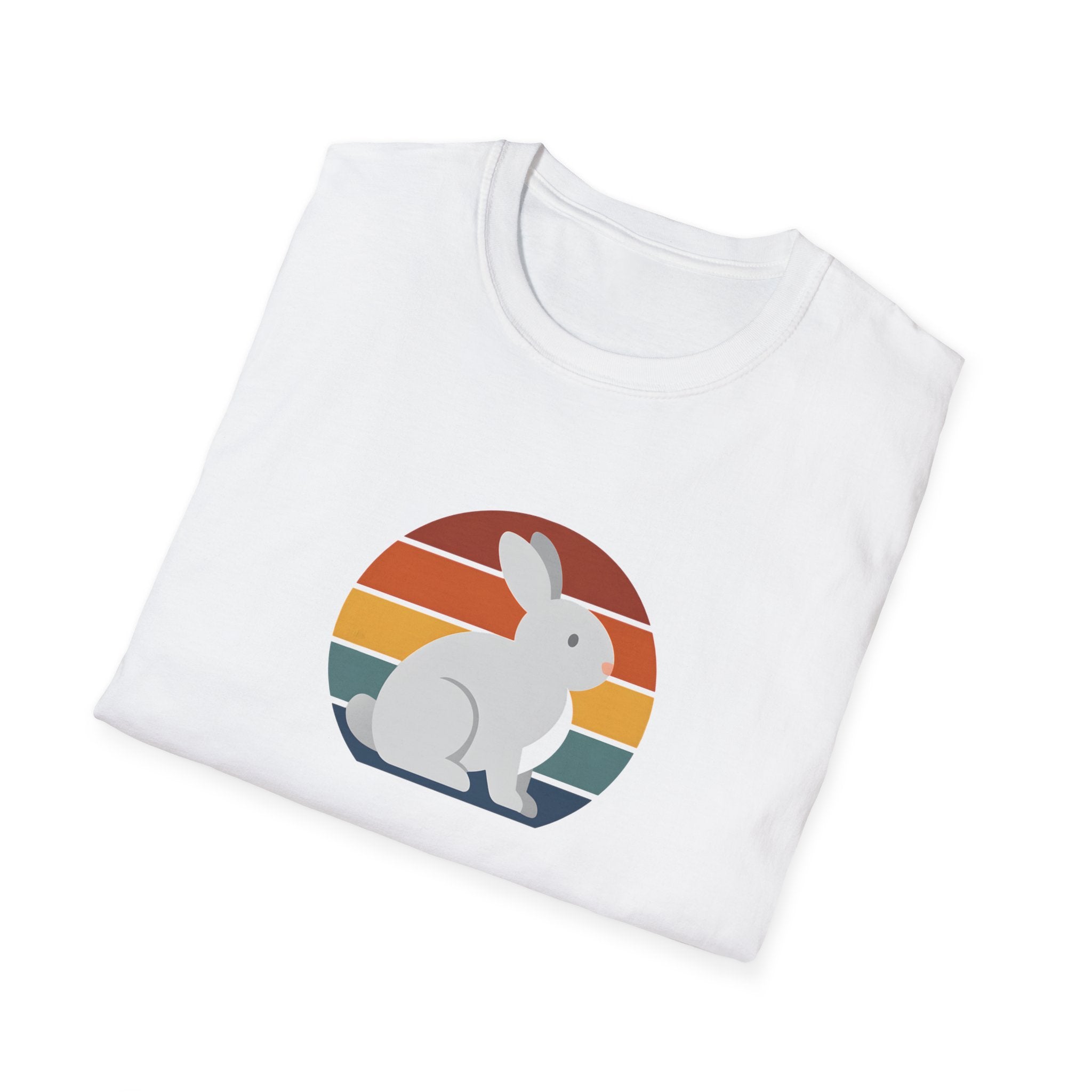 Rainbow striped rabbit T-Shirt
