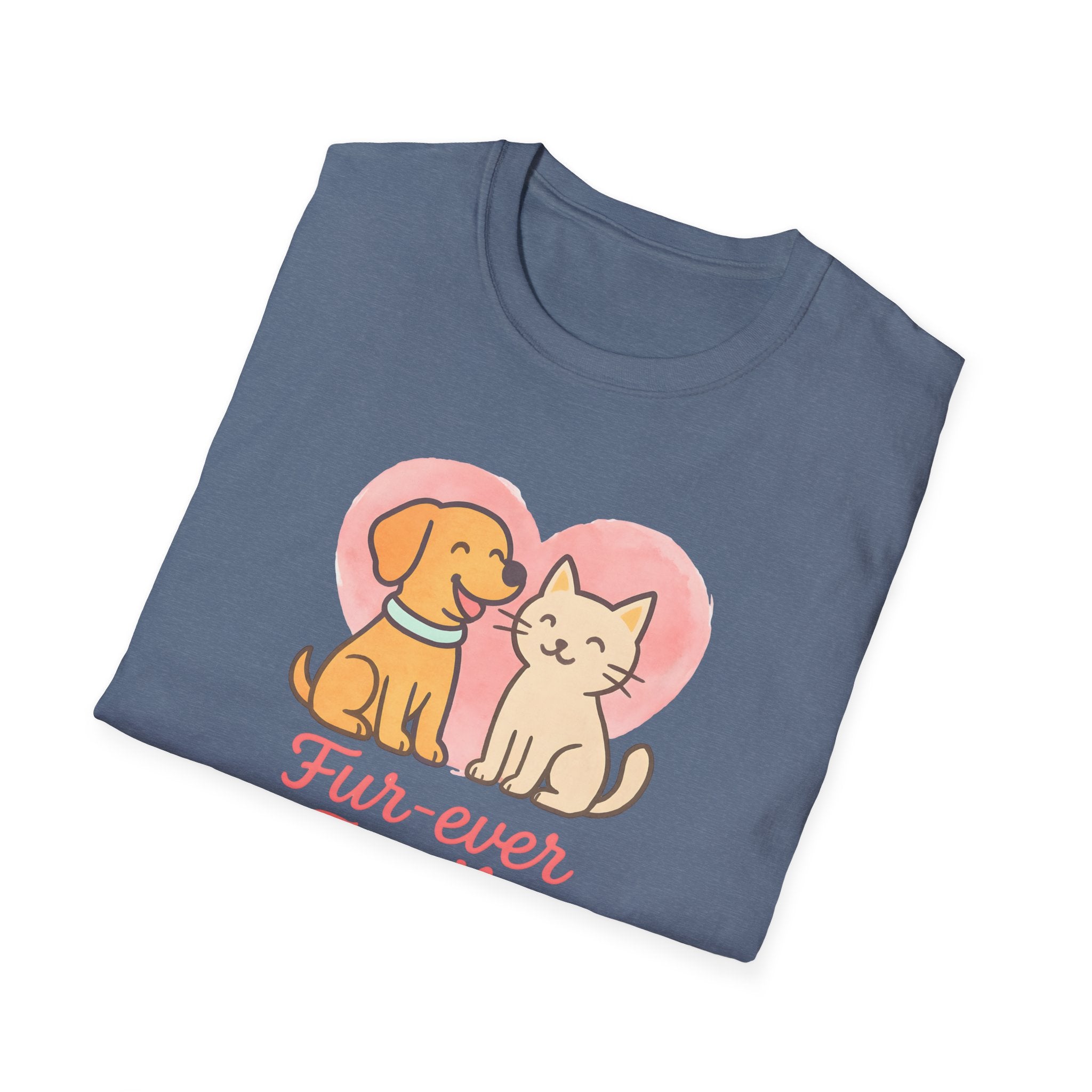 Dog and Cat Fur Ever Family T-Shirt