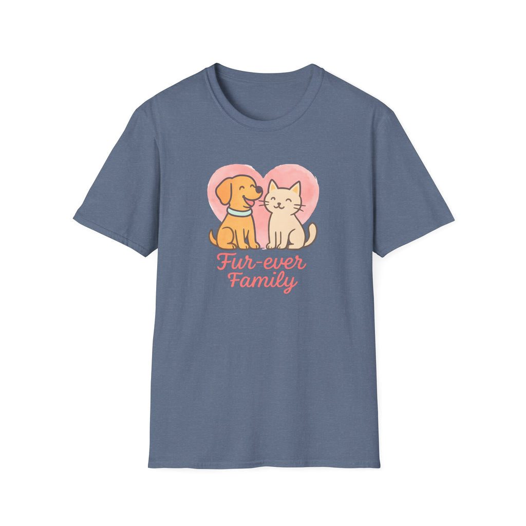 Dog and Cat Fur Ever Family T-Shirt