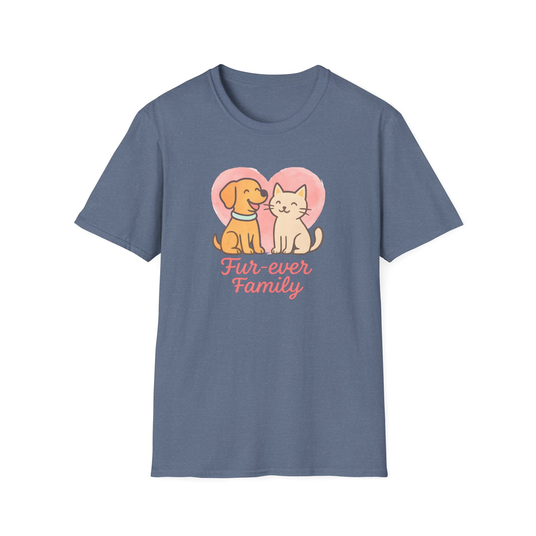 Dog and Cat Fur Ever Family T-Shirt